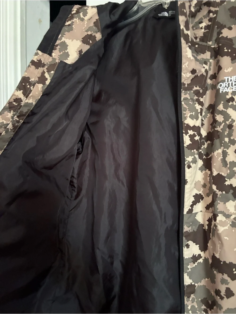 The North Face Brown & Tan Camo Shell Jacket